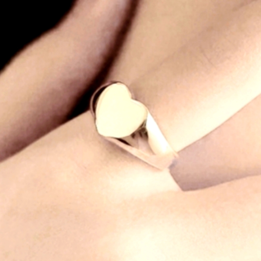18K WHITE GOLD  OVER STAINLESS STEEL RING - Picture 5 of 7